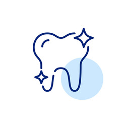 Healthy shining tooth icon. Pixel perfect, editable stroke