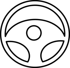 Steering wheel icon design trendy on white background 