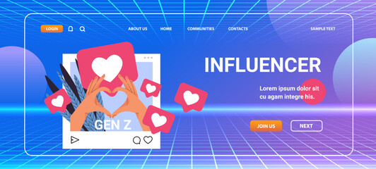 social media influencer generation Z lifestyle concept new modern demography trend with progressive youth gen