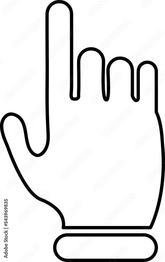 Poster pointer gesture finger icon template on white background..eps