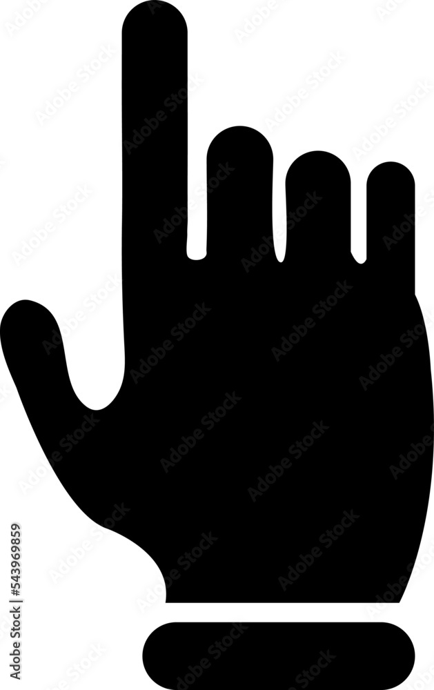 Poster pointer gesture finger icon template on white background..eps