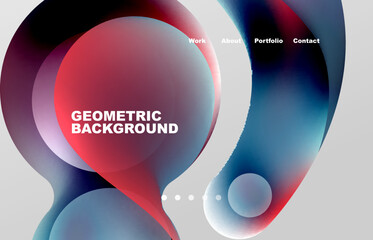 Abstract liquid background for your landing page design. Web page for website or mobile app wallpaper
