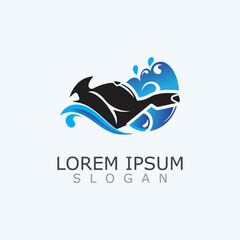Motocycle wash logo design elegant and sporty concept cleaning vector