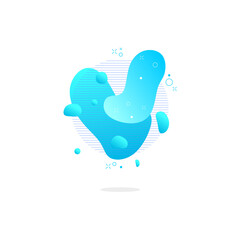 Set of abstract modern graphic elements. Dynamic colored shapes and lines. Gradient abstract banner with flowing liquid shapes. Template for logo design, flyer or presentation. Vector.
