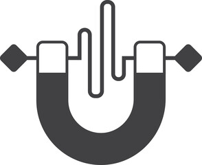 magnets and waves illustration in minimal style