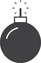 bomb illustration in minimal style