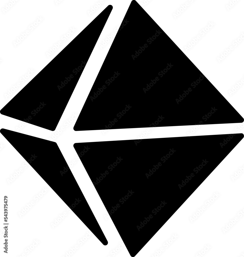 Poster octahedron icon. octahedron symbol design from geometry collection..eps