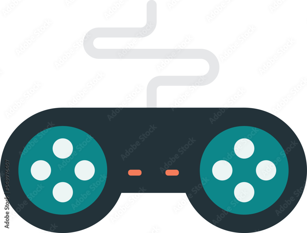 Poster joystick for game illustration in minimal style