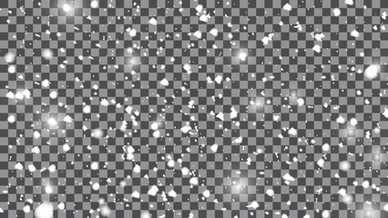 Starry night particles dust sky vector. Isolated Falling Snow