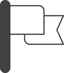 flag and target illustration in minimal style