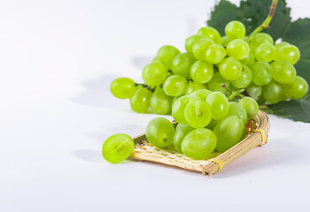 Fresh vitamin-containing fruit green grapes