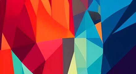 illustration of geometric and angled shapes, colorful abstract background with geometric elements,