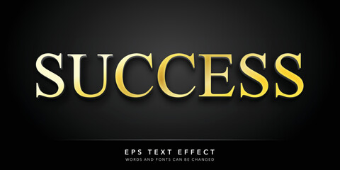 success 3d editable text effect