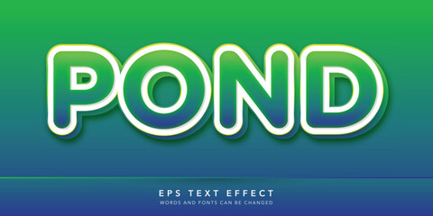 pond 3d editable text effect