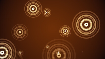 カラフルな背景に円が湧き出る