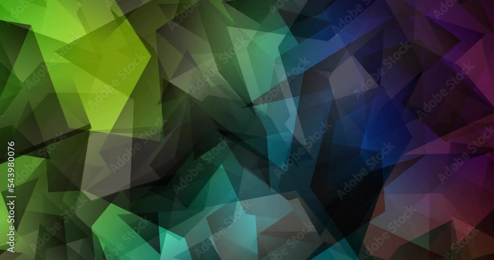 Poster 4k looping dark multicolor abstract video sample. flowing colorful lights in motion style with gradi