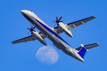 moon and plane