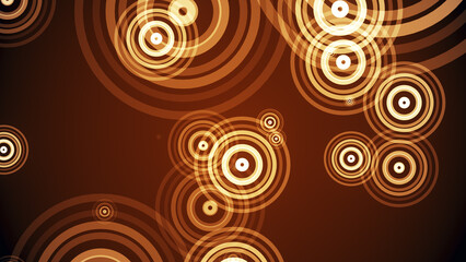 カラフルな背景に円が湧き出る