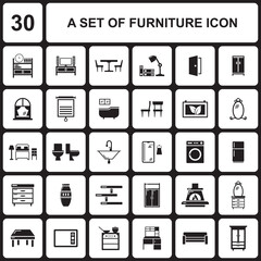 set of furniture icon , set of interior icon