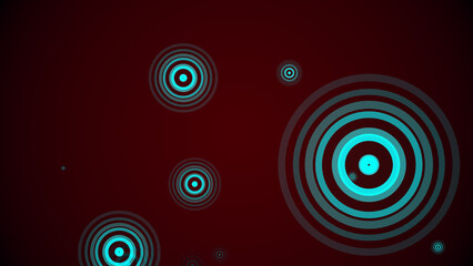 カラフルな背景に円が湧き出る