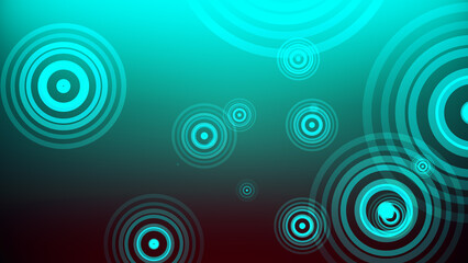 カラフルな背景に円が湧き出る