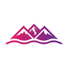 Mountain logo template vector icon
