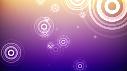 カラフルな背景に円が湧き出る