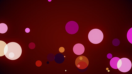 カラフルな背景に円が湧き出る