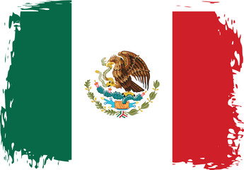 Grunge Mexico flag.flag of Mexico,banner vector illustration. Vector illustration eps10.