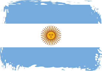 Grunge Argentina flag.flag of Argentina,banner vector illustration. Vector illustration eps10. - obrazy, fototapety, plakaty