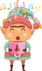 Elf sings a song for christmas