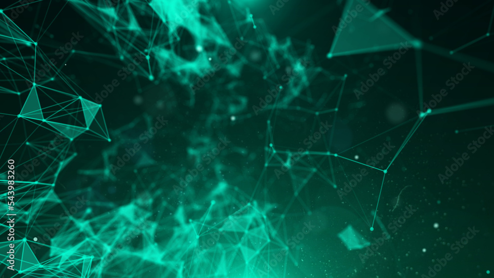 Aufkleber abstract geometric low polygonal green color with copy space for text information illustration backg