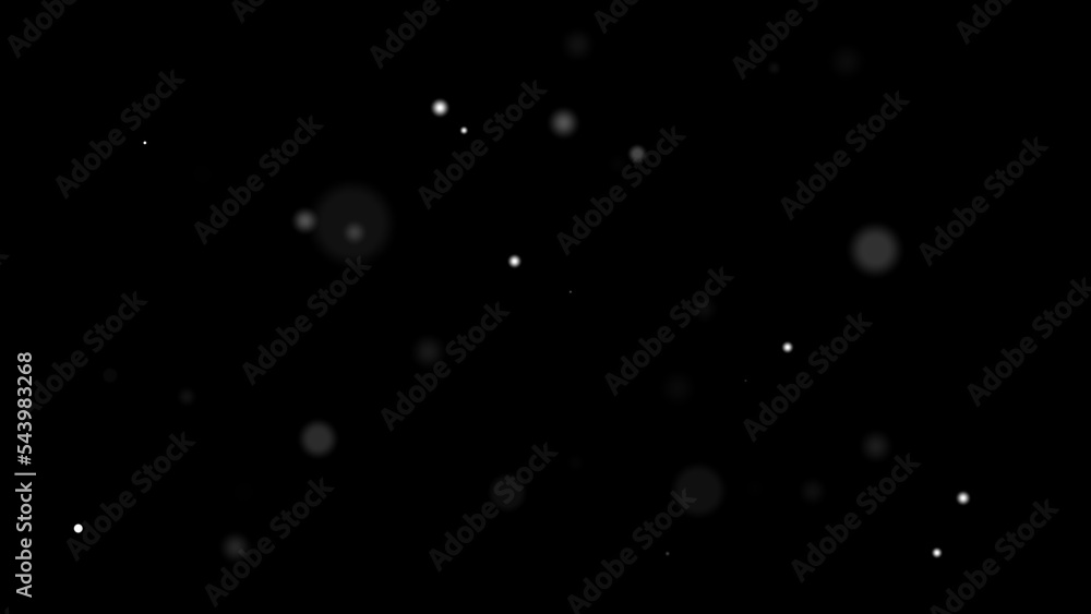Poster bokeh snow, dust blurry white and grey particle copy space illustration background.