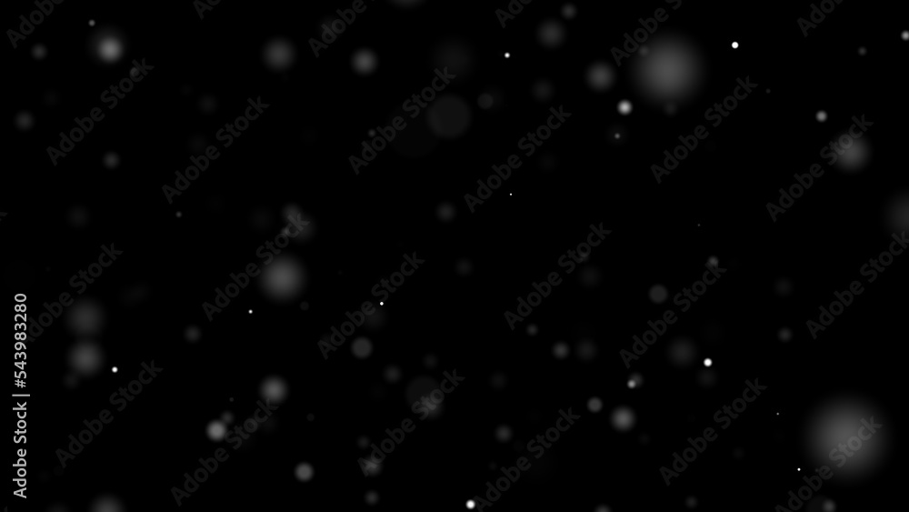 Poster bokeh snow, dust blurry white and grey particle copy space illustration background.