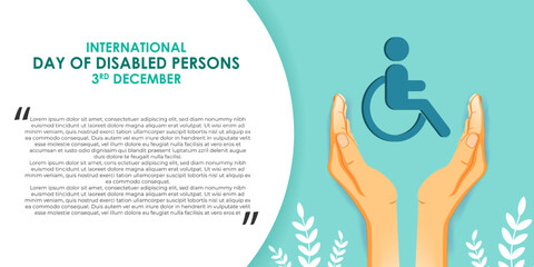 Vector illustration for International Day of Disabled Persons