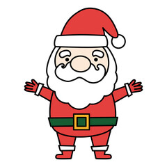 Santa Filled Clipart, Merry Christmas