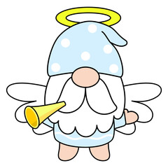 Gnomes Angel Filled Clipart