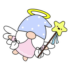 Gnomes Angel Filled Clipart