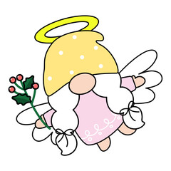 Gnomes Angel Filled Clipart