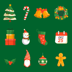 set of christmas graphic element