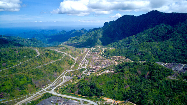 Panguna Open Pit Mine Roads