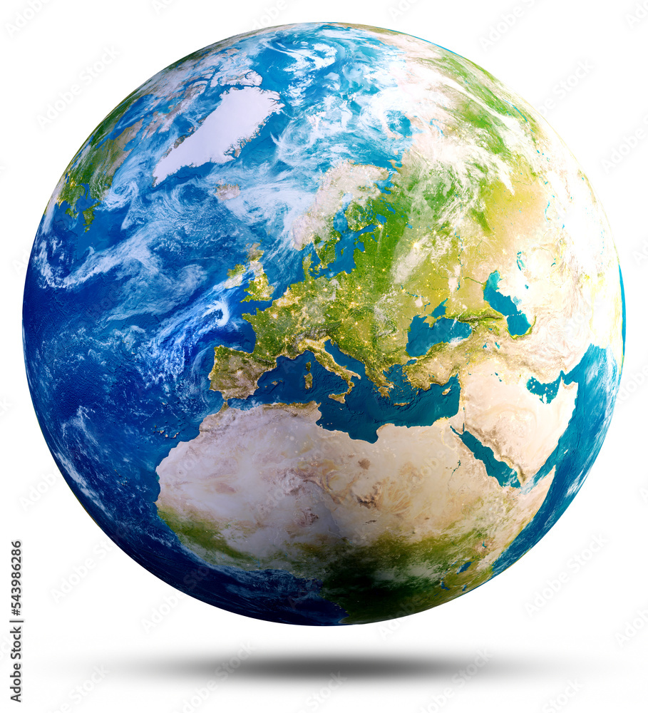 Wall mural europe planet earth. elements of this image furnished by nasa