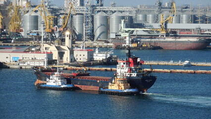 Odessa port, the main sea gate of Ukraine