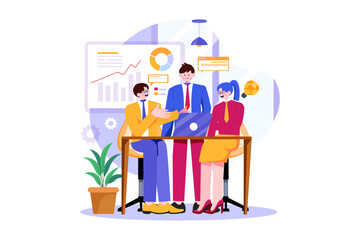 Concept Of A Group Of People In Teamwork