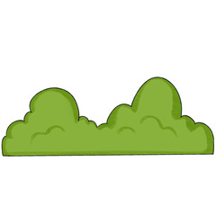 Obraz premium Bush hand drawn illustration in cartoon design