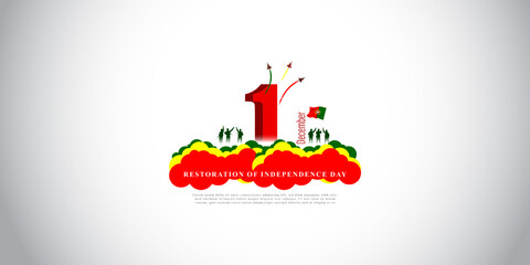 Vector illustration of happy Portgual independence day
