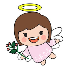 Kids Angel Filled Clipart