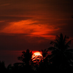 sunset over the sea