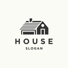 House logo icon flat design template 