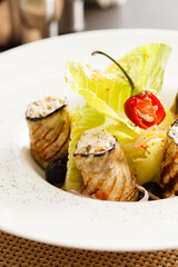 eggplant rolls with cream cheese